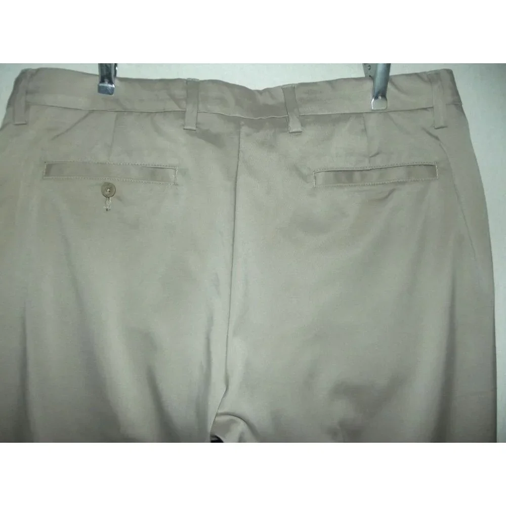 Essentials Pants Mens 38 x 32 Tan Khaki Classic Straight flat front